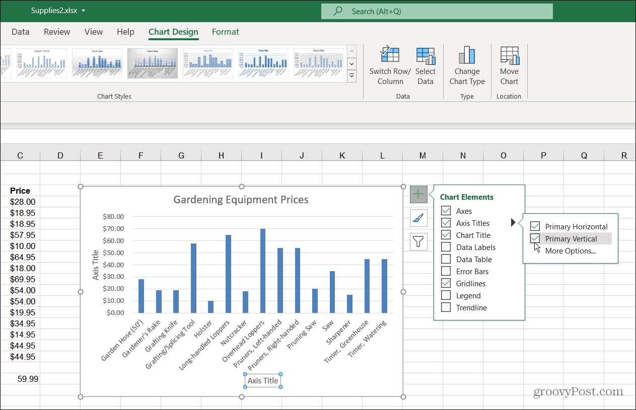 Chart Elements Excel