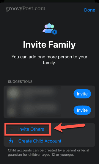 apple family invite others