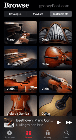 apple music classical browse instruments