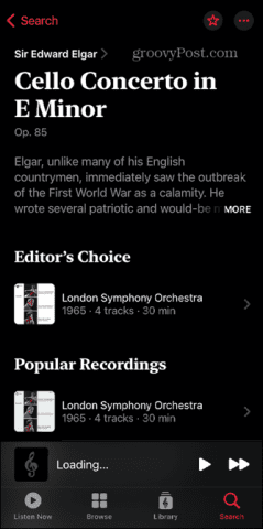 apple music classical search results