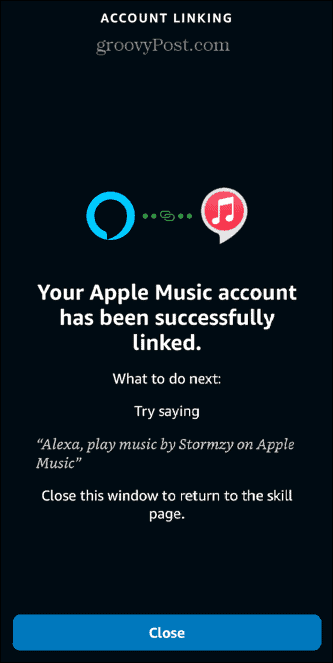 alexa apple music account connected