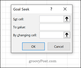 The Excel Goal Seek window