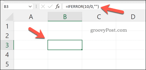 IFERROR formula in Excel