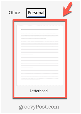 word letterhead