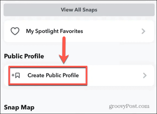 create public profile iphone