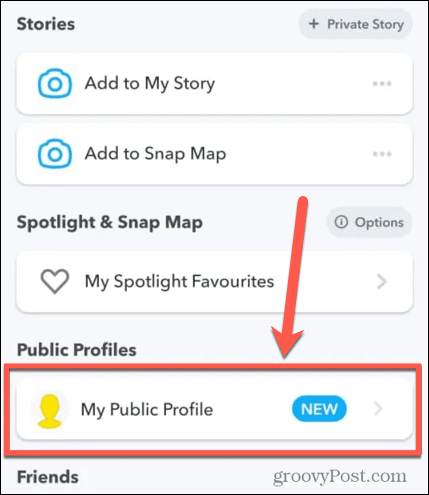 snapchat my public profile