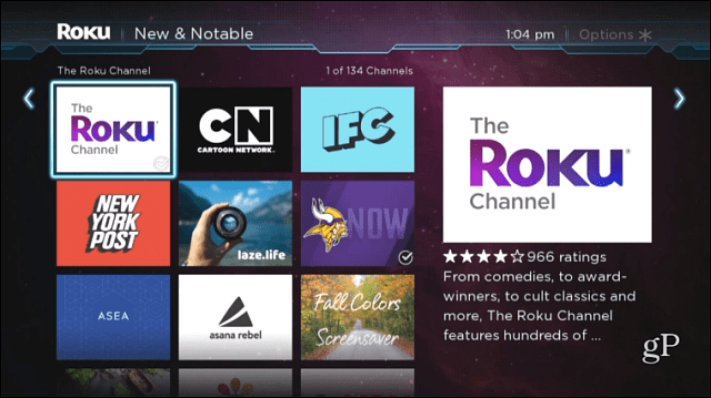 The Roku Channel New and Notable