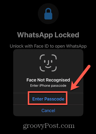 whatsapp enter passcode
