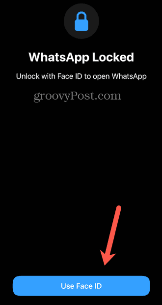 whatsapp use face id
